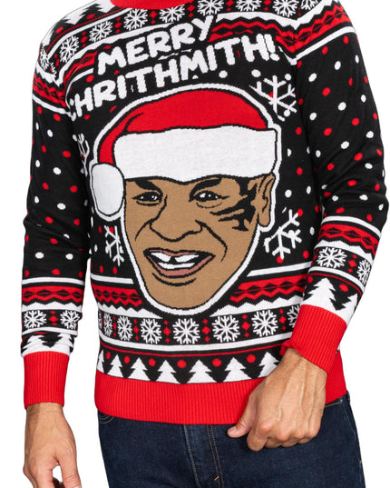 Feliz Navidad Divertido Jersey de Boxer de Manga Larga Feo