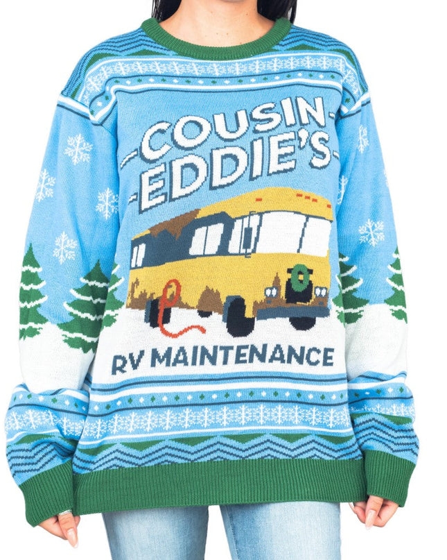 National Lampoon Christmas Vacation Blue Eddies Sweater