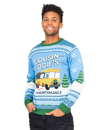 National Lampoon Christmas Vacation Blue Eddies Sweater