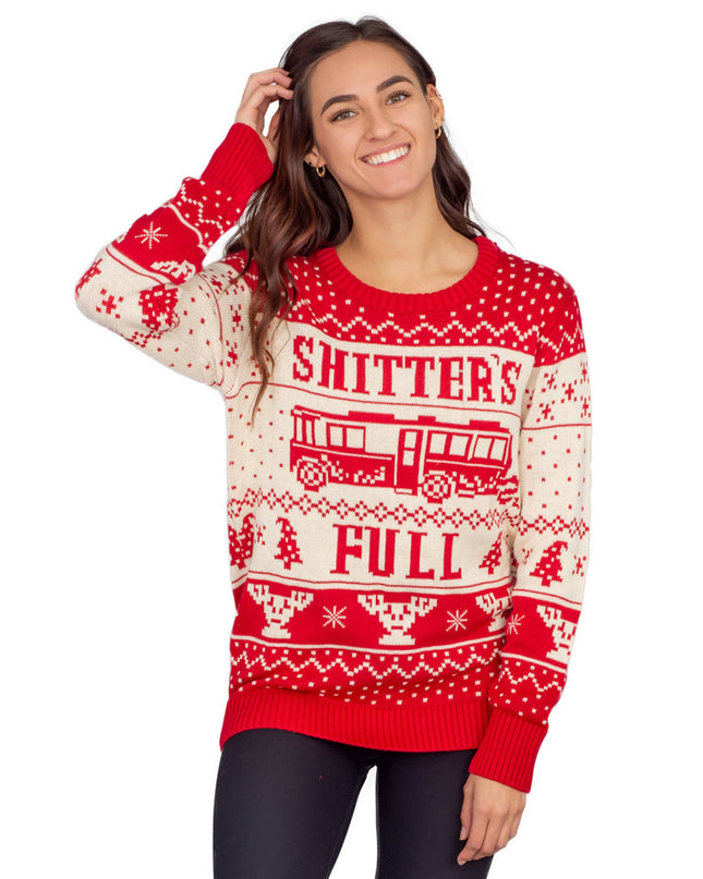Women's National Lampoon's Shitter's Full Christmas Sweater