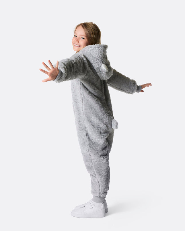 Kids' Grey Teddy Bear Onesie