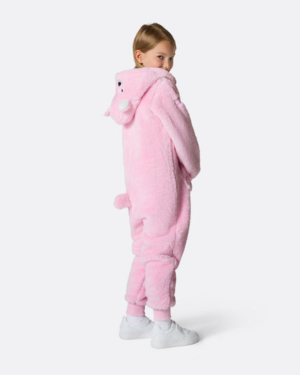 Kids' Pink Teddy Bear Onesie