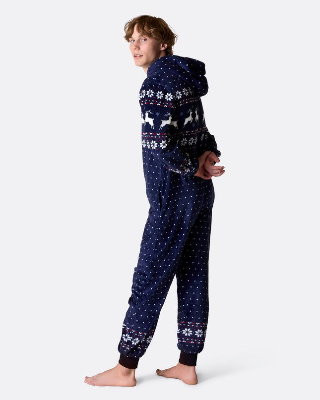 Men's Blue Christmas Onesie