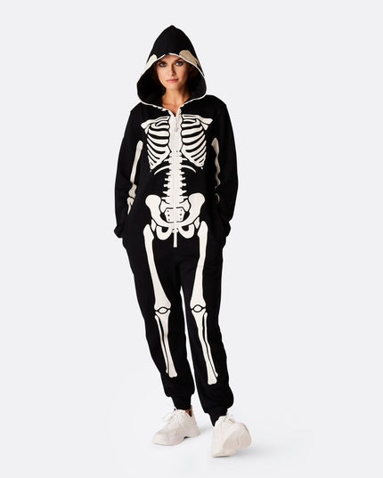 Womens Skeleton Halloween Onesie