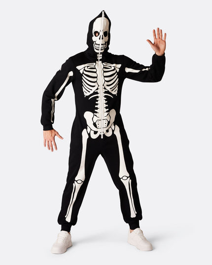 Mens Skeleton Halloween Onesie