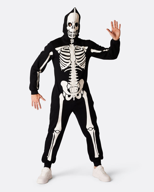 Mens Skeleton Halloween Onesie