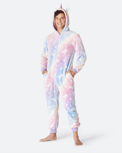 Men's Glow-in-the-Dark Unicorn Onesie