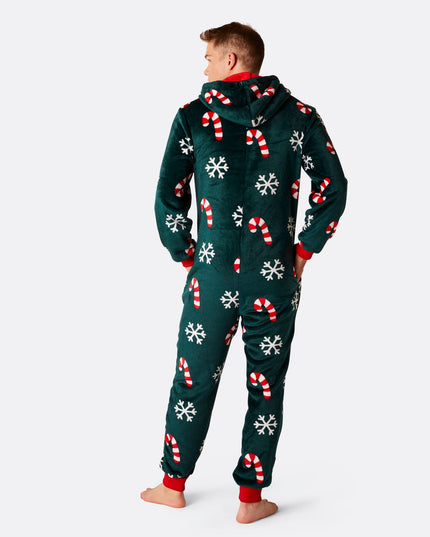 Men's Candy Cane Onesie