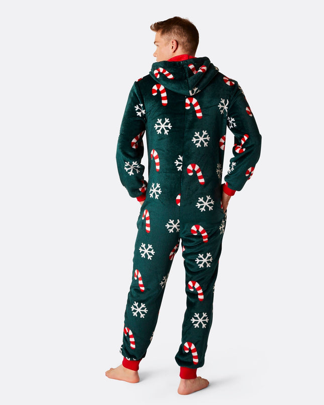 Men's Candy Cane Onesie