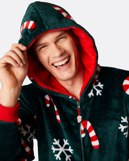 Men's Candy Cane Onesie