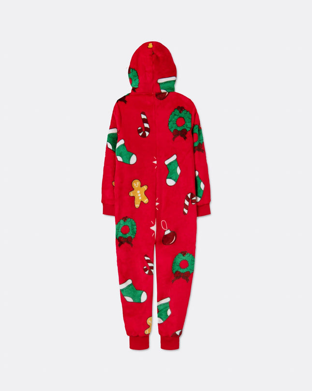 Kids' Red Hohoho Christmas Onesie