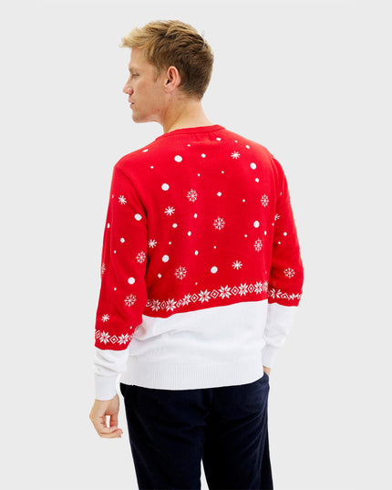 Rudolph Red Christmas Sweater for Men - Family Holiday Style