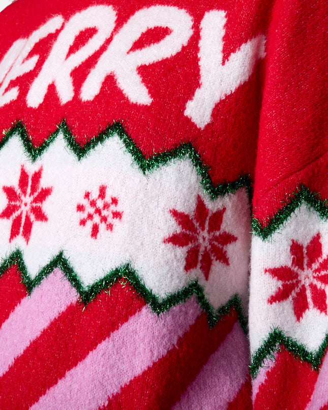 Kvinders Merry Xmas Oversized Juletrøje til Komfort