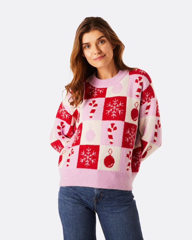 Women's Squared Oversized Christmas Sweater