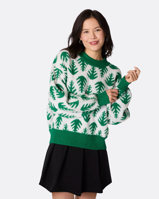 Women's Christmas Trees Oversized Christmas Sweater