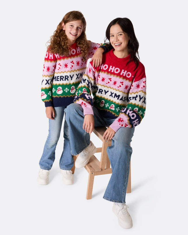 Women's Striped Oversized Christmas Sweater