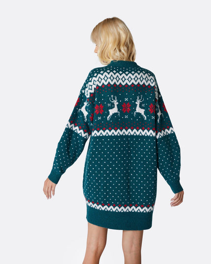 Women's Green Oversized Christmas Dress