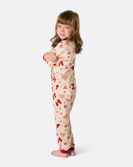 Kids' Gingerbread Overall Christmas Pyjamas