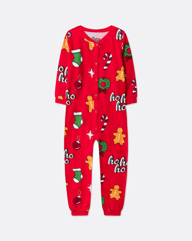 Kids' Red Hohoho Overall Christmas Pajamas