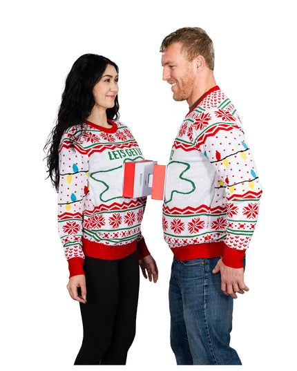 3D Outlet and Plug Couples Ugly Sweater