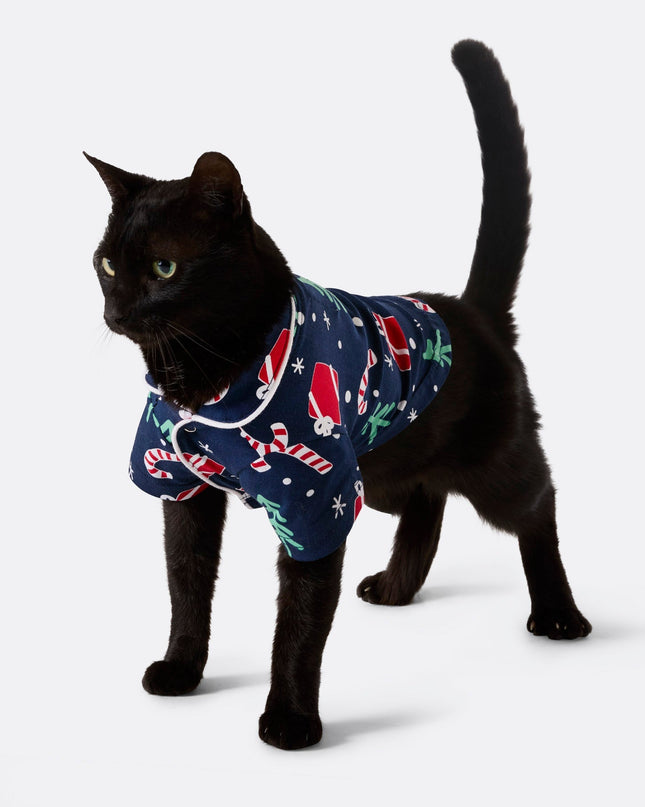 Cats' Blue Christmas Pattern Christmas Pyjamas