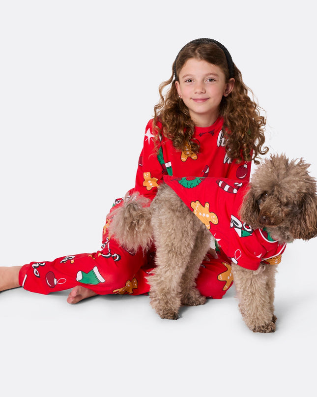 Kids' Red Hohoho Christmas Pajamas