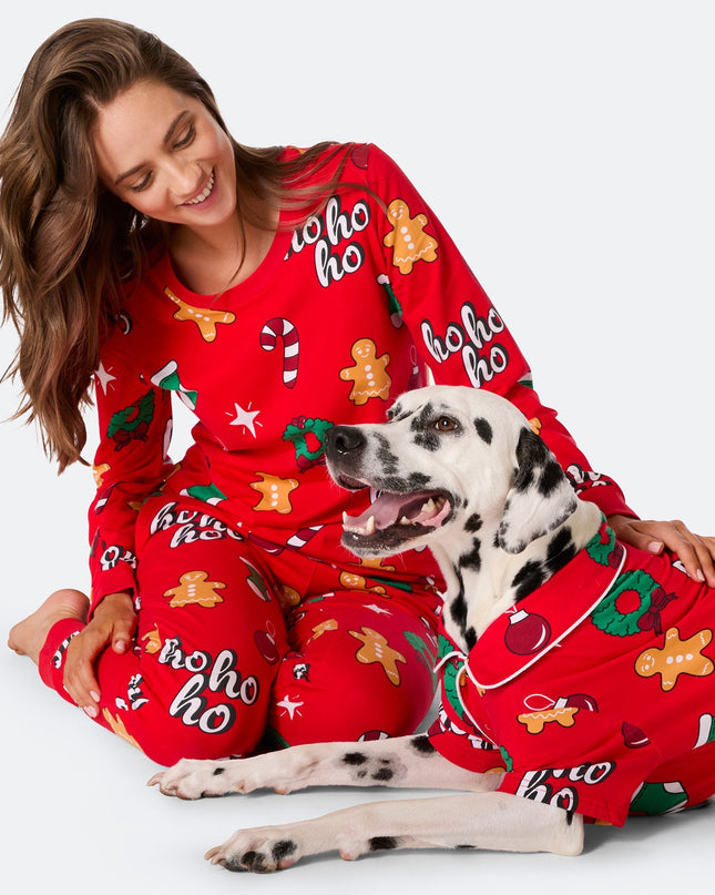 Women's Red Hohoho Christmas Pajamas