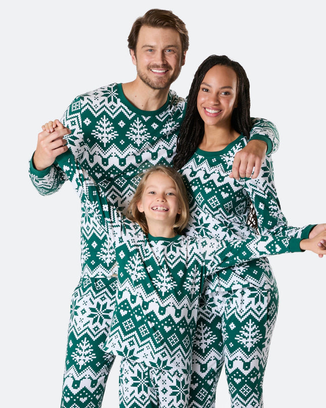 Green Christmas Knit Christmas Pyjamas Family