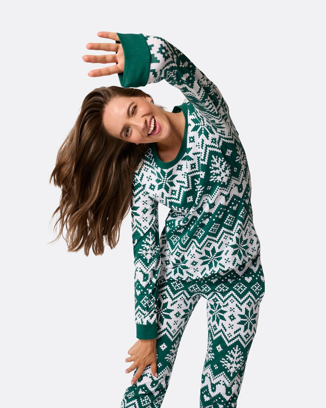 Green Christmas Knit Christmas Pyjamas Family