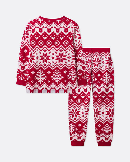 Kids' Red Knit Christmas Pajamas