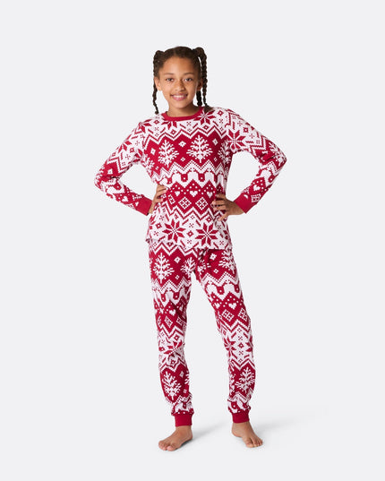 Red Christmas Knit Christmas Pyjamas Family