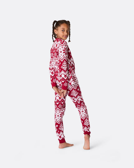 Kids' Red Christmas Knit Pyjamas