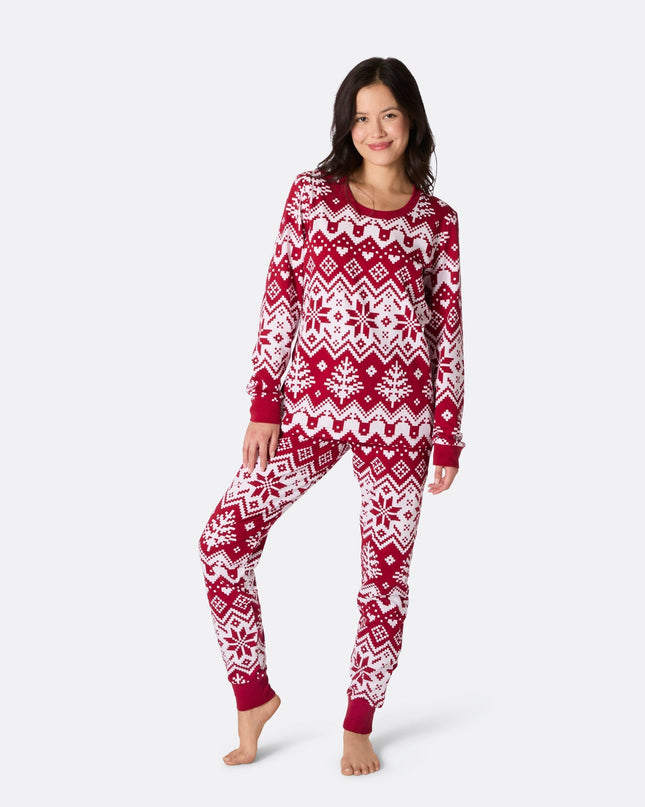 Women's Red Christmas Knit Christmas Pyjamas