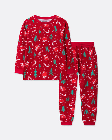 Kids' Red Christmas Pattern Pyjamas
