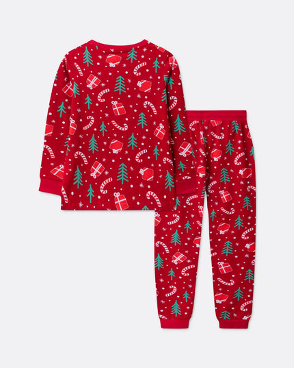 Kids' Red Christmas Pattern Pajamas