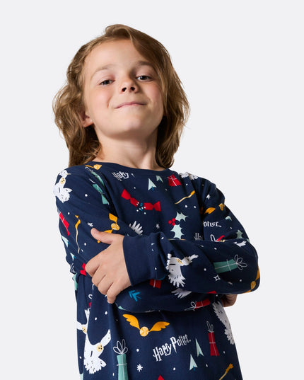 Blå Harry Potter Familie Pyjamas