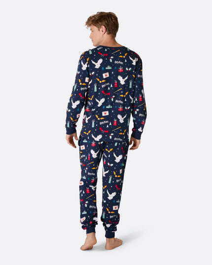 Mænds Blå Harry Potter Pyjamas til Magiske Nætter
