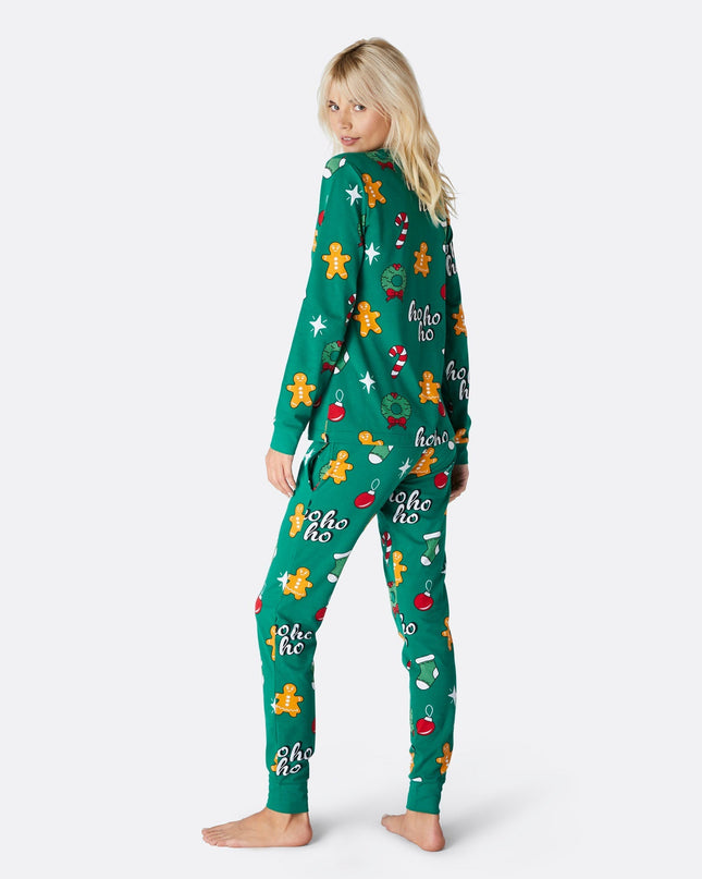 Women's Green Hohoho Christmas Pajamas