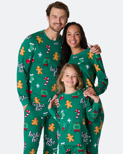 Grøn Hohoho Familie Pyjamas