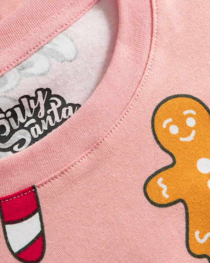 Kids' Pink Hohoho Christmas Pajamas
