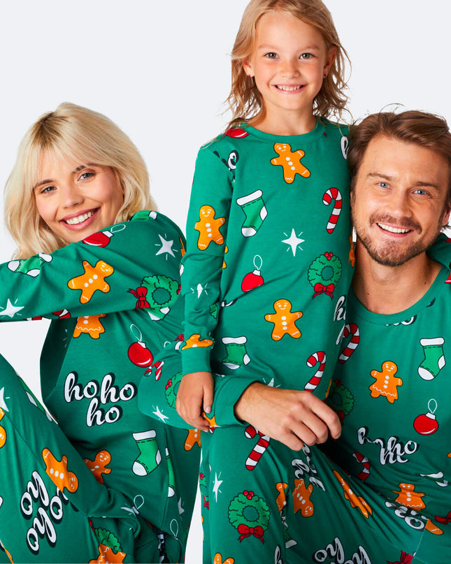 Grøn Hohoho Familie Pyjamas