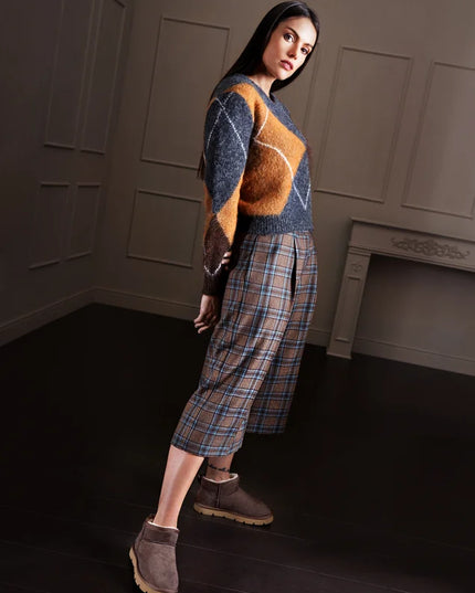 Grünland kvinders ekstra korte støvler i brun for stilfuld komfort