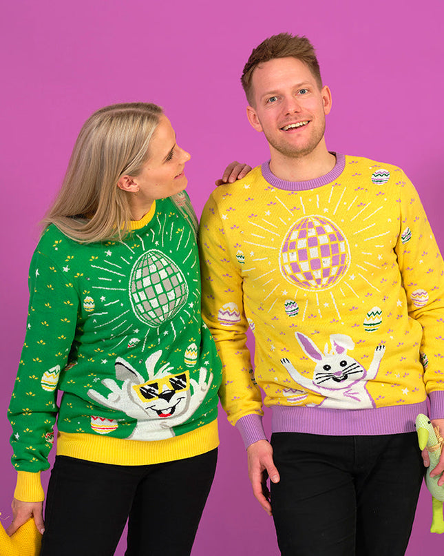 Disco Easter Sweater Green - Women's Edition