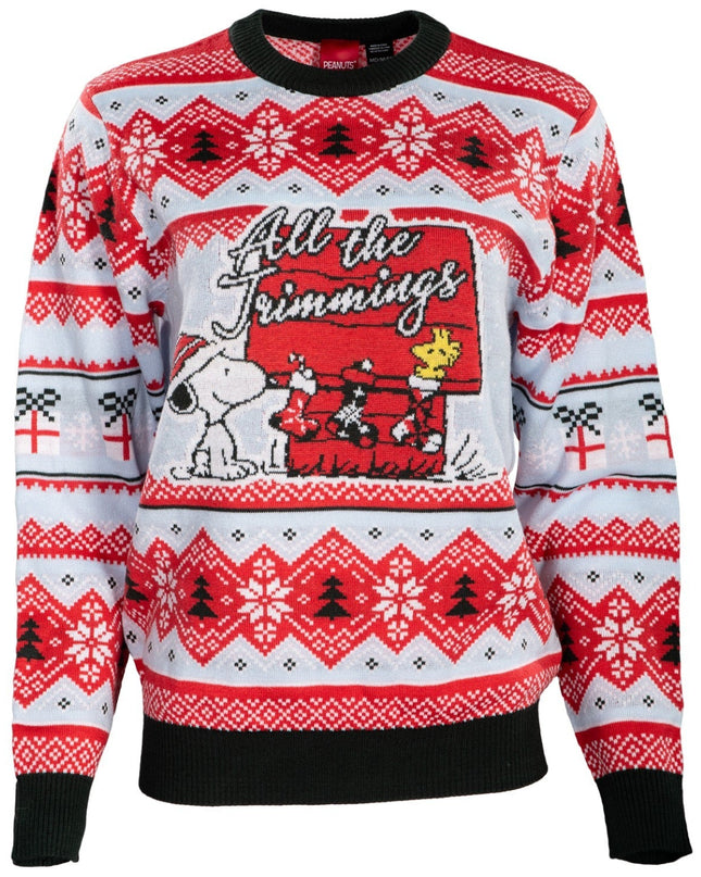 Peanuts House All the Trimmings Ugly Christmas Sweater