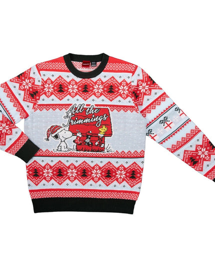 Peanuts House All the Trimmings Ugly Christmas Sweater