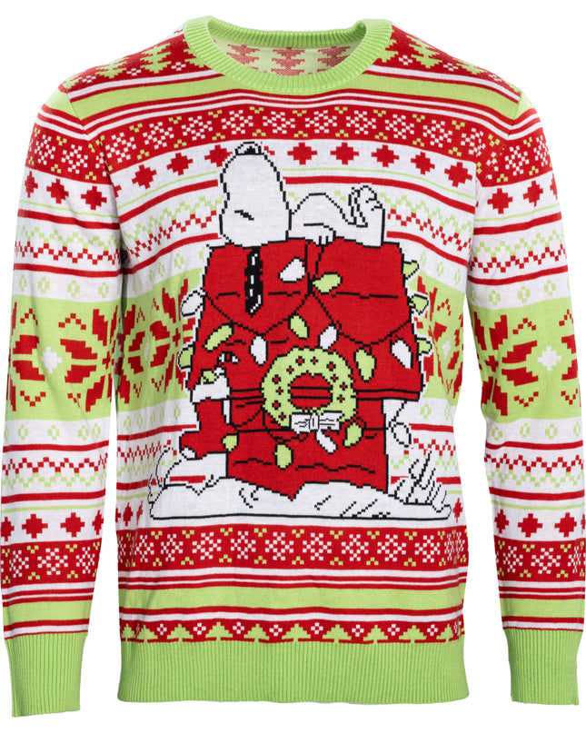 Peanuts Snoopy Dog House Ugly Christmas Sweater