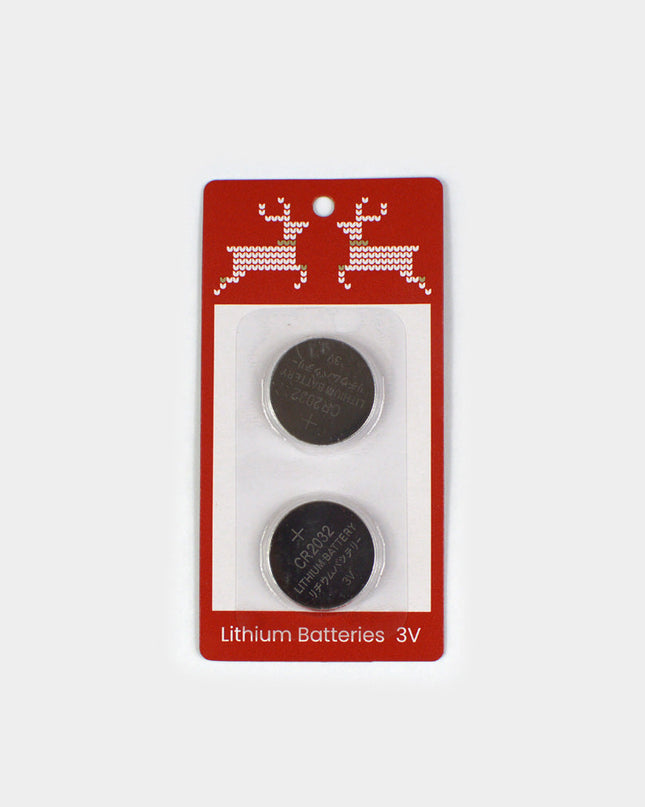 Ekstra sæt af 2 specialbatterier til LED-juletrøjer