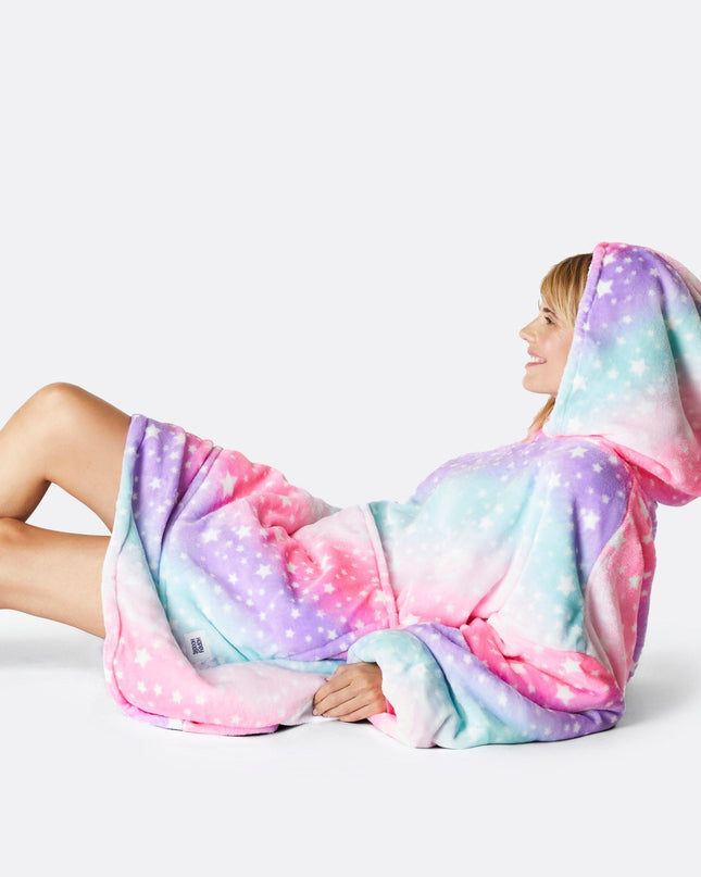 HappyHoodie Pink Rainbow for Adults - Vibrant Style