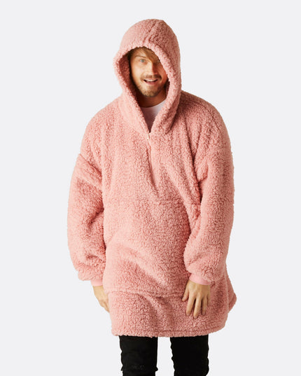 HappyHoodie Pink Sherpa til Voksne - Bedst Sælgende Komfort