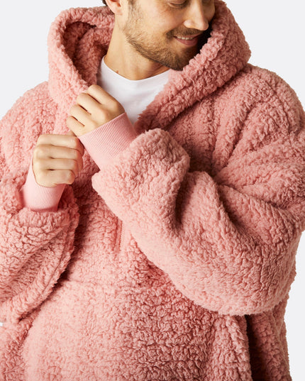 HappyHoodie Pink Sherpa til Voksne - Bedst Sælgende Komfort